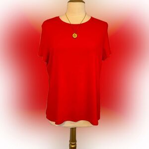 Classic HANNAH vibrant, soft & beautiful red top!